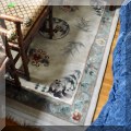 DR07. Rug with deisgn of bamboo and panda bears. 